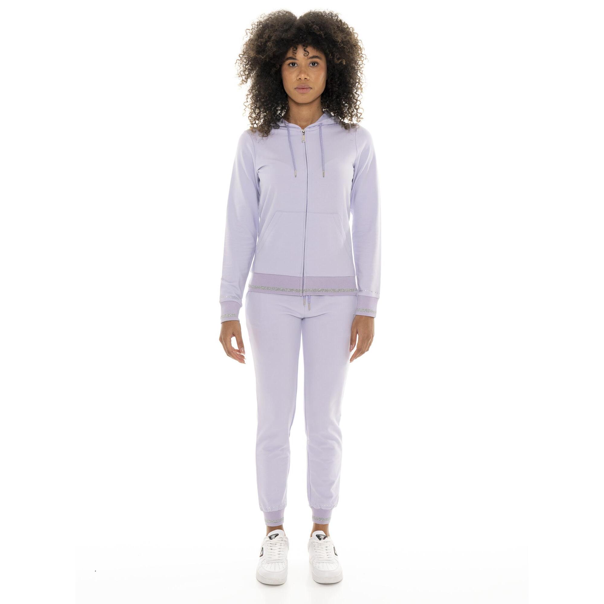Chándal de mujer Leone Bright con capucha y joggers antisudor con cremallera