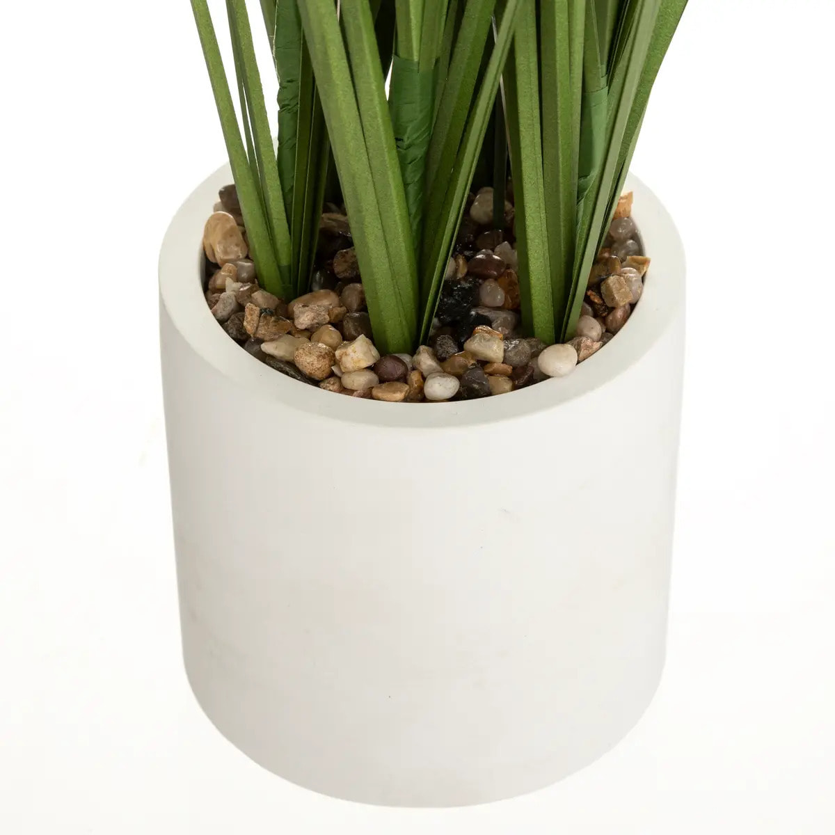 Plante artificielle "Plumeau" - pot en ciment - H70 cm