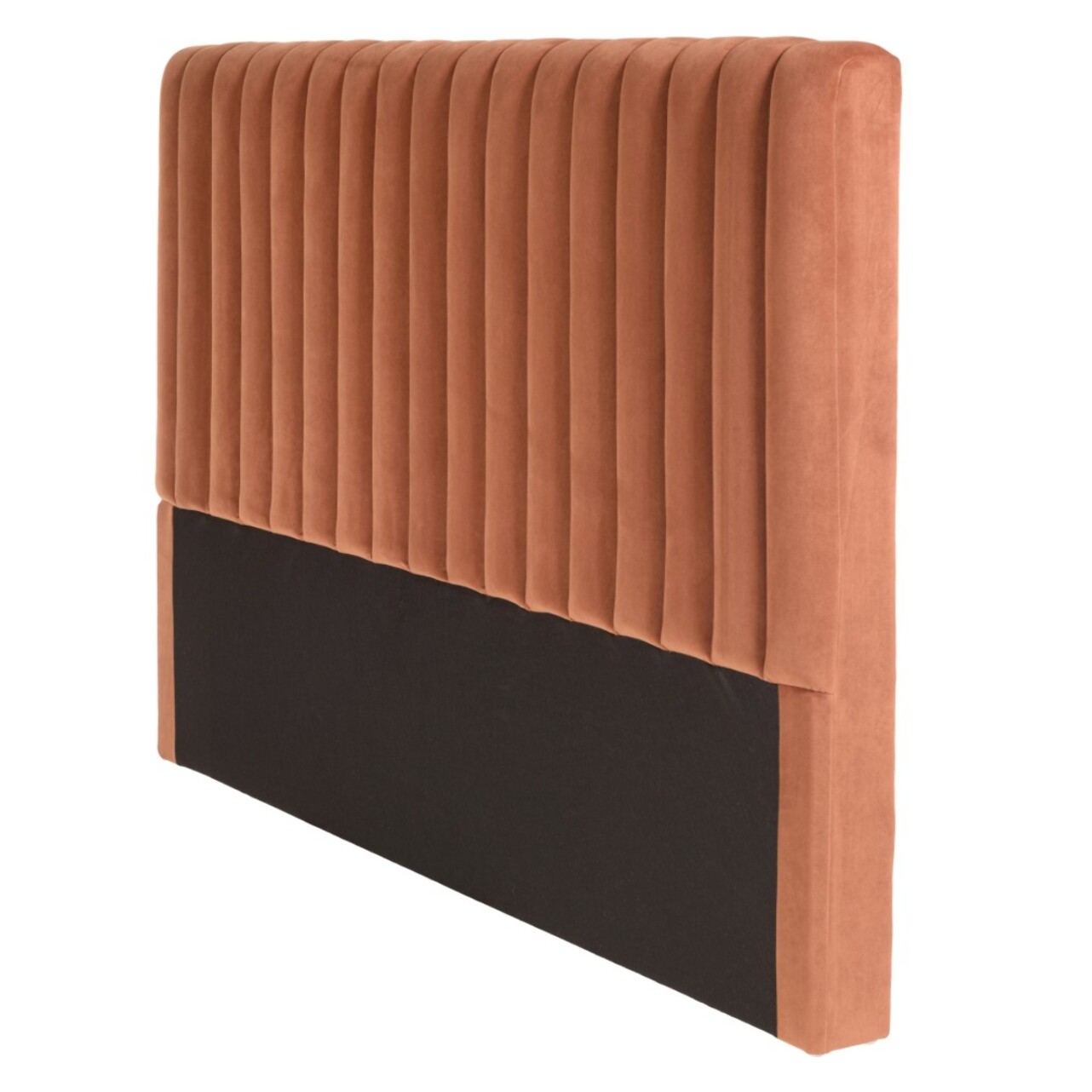 ARTHUR - Tête de lit rembourrée pour lits 140/160cm velours orange