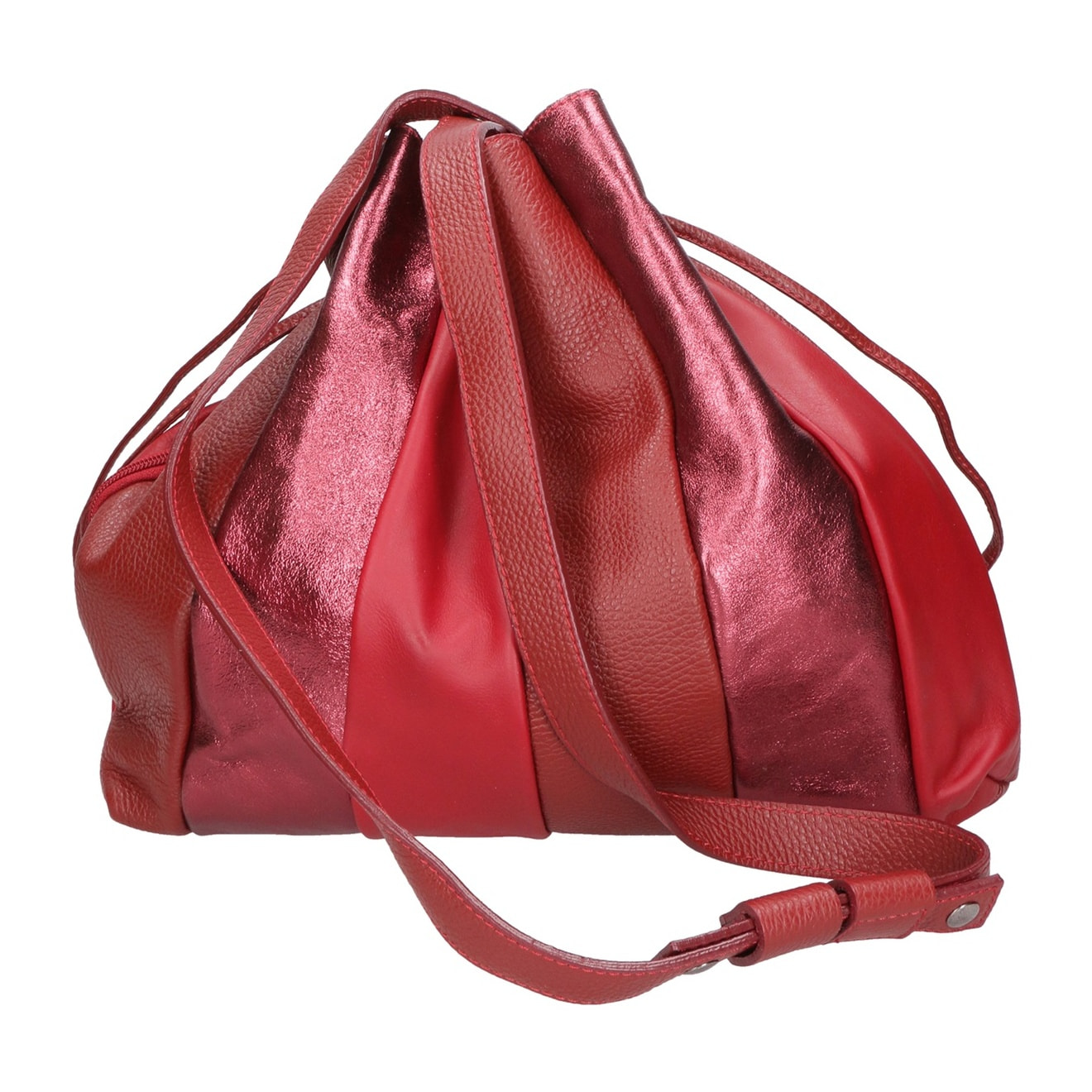 Borsa a spalla da donna - Modello Nunzia - Vera pelle - 30.0 x 33.0 x 7.0 cm