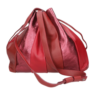 Borsa a spalla da donna - Modello Nunzia - Vera pelle - 30.0 x 33.0 x 7.0 cm