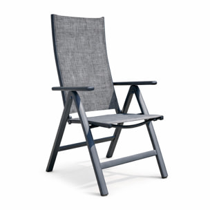 Lot de 2 fauteuils aluminium et toile PVC JAZZI