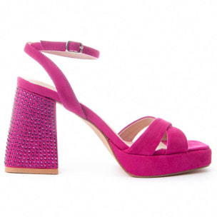 Sandalias De Tacón - Rosa - Altura: 10 cm