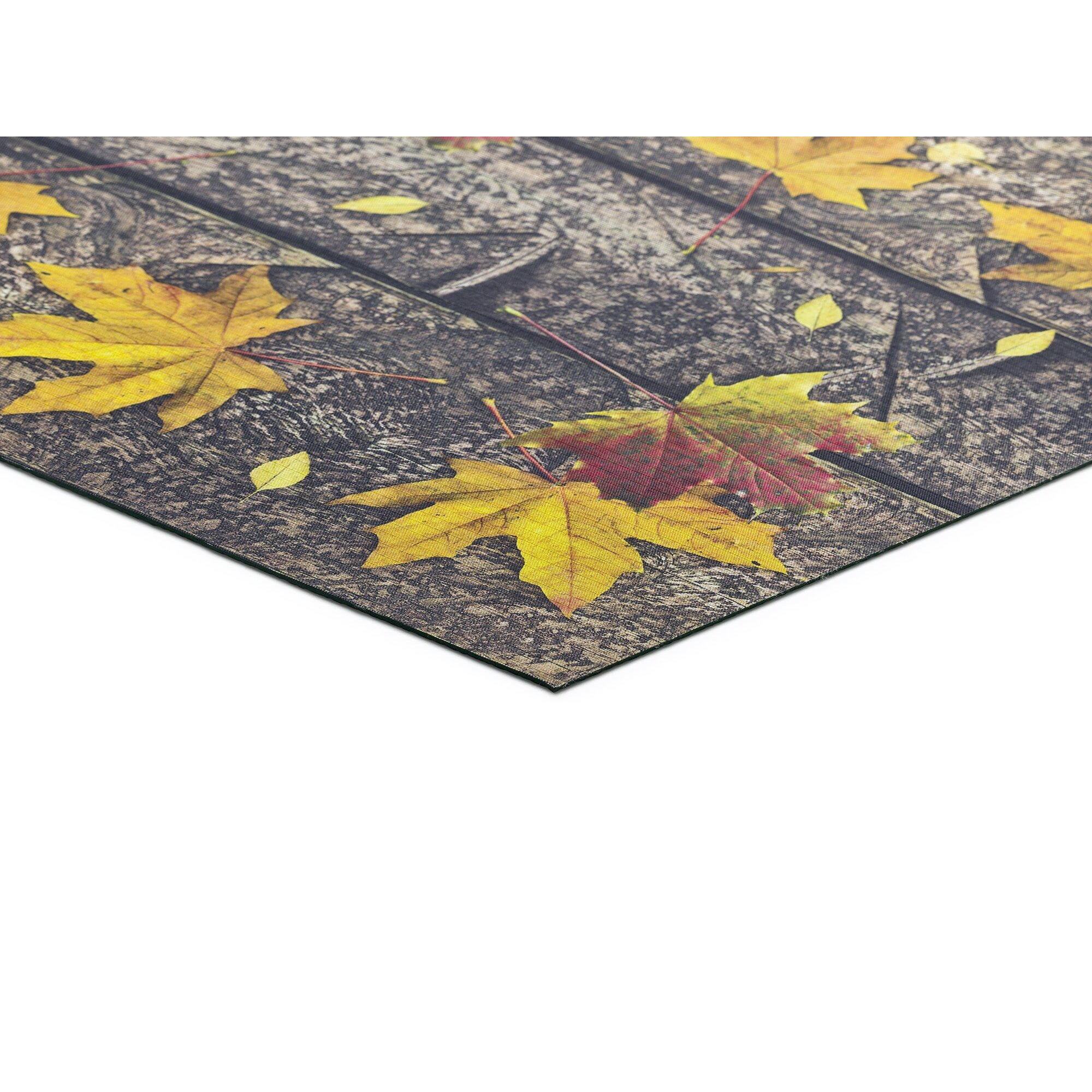 SPRINTY Alfombra vinílica de cocina diseños otoñales en amarillo, varias medidas disponibles.