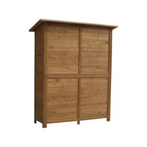 Armoire de jardin "Espacio" - 140 x 49 x 162 cm - Marron