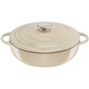 Cocotte TEFAL Fonte LOV sauteuse 28cm beige