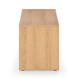 Mueble TV Tori 2 Puertas 2 Huecos, Color Roble, 130 cm