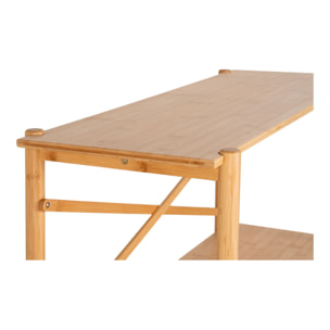 Consolle Manaus in bambù naturale con ripiano inferiore 83x32x80,5 cm
