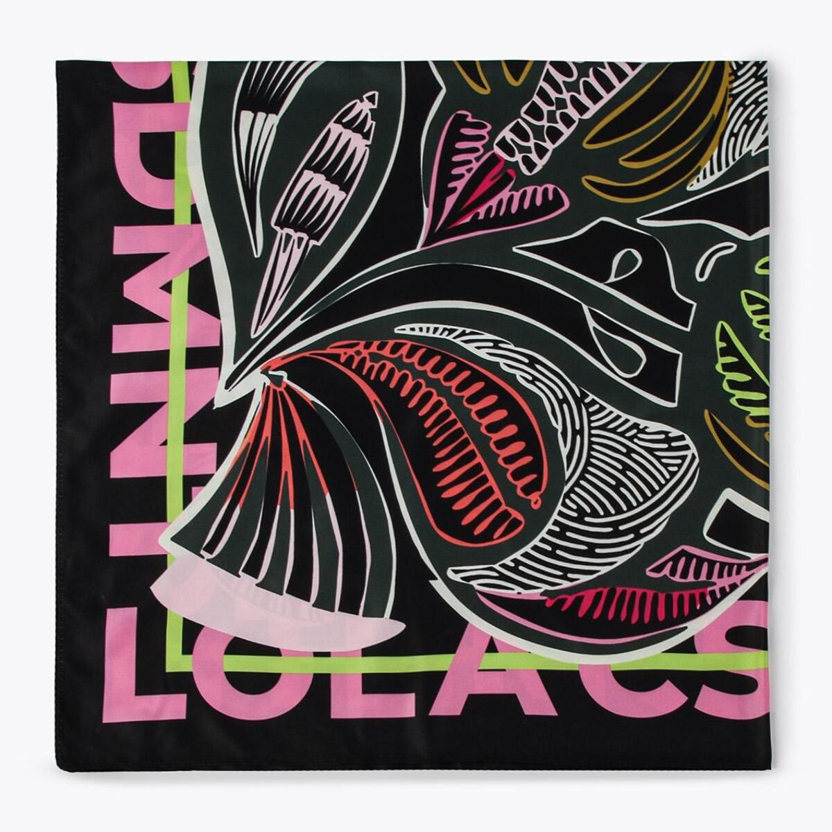 Foulard satinato foglie rigogliose