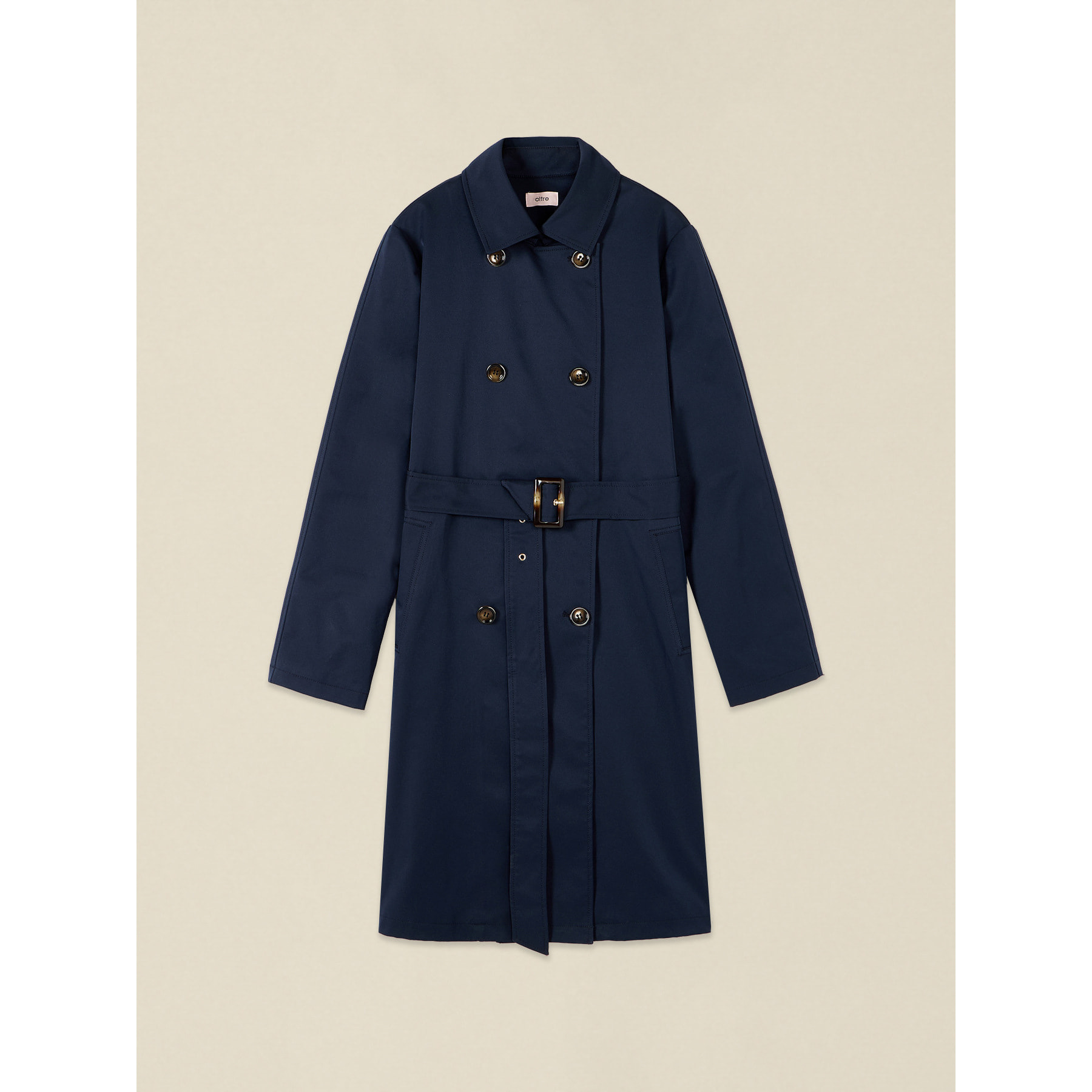Oltre - Trench doppiopetto con cintura - Blu
