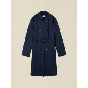 Oltre - Trench doppiopetto con cintura - Blu