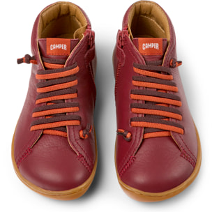 CAMPER Peu Cami - Zapatillas Sneakers Burdeos Infantil Unisex