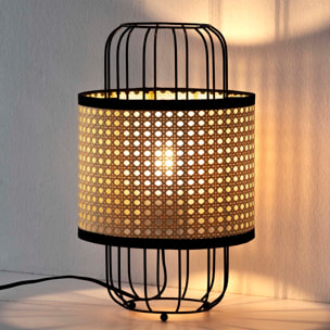 Lámpara de mesita Nozomi de Ratán sintético, diametro 38 cm