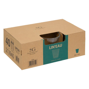Lot de 6 Gobelets Lin'eau transparent 29cl