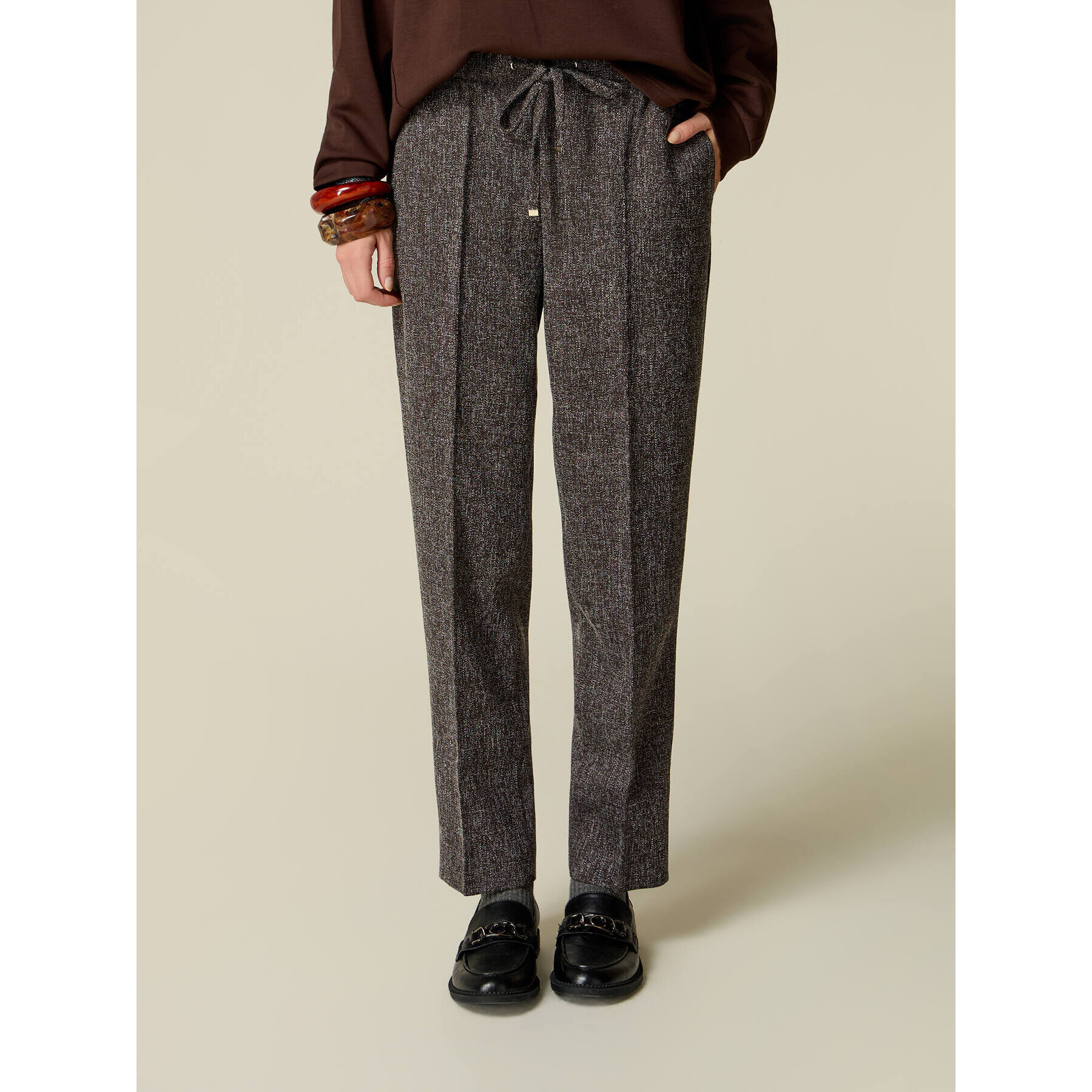 Oltre - Joggers in tessuto misto viscosa - Grigio