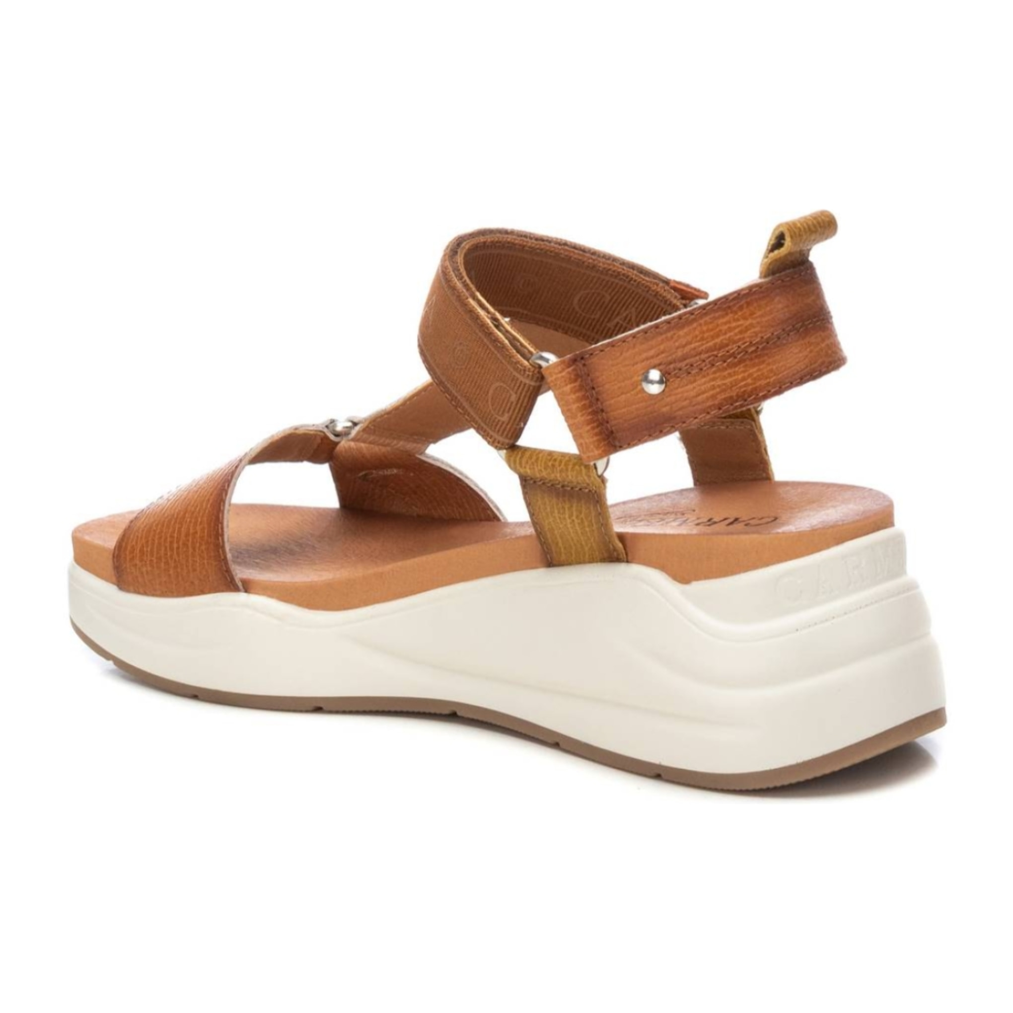 Sandalia de piel camel