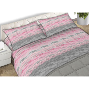 Completo Lenzuola 100% Cotone Disegno Pretty Rosa CN