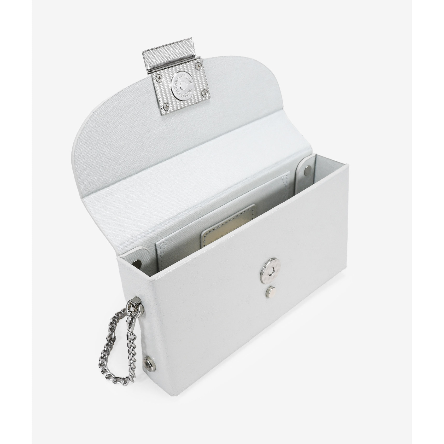 Bolso de fiesta piedra con solapa y metal