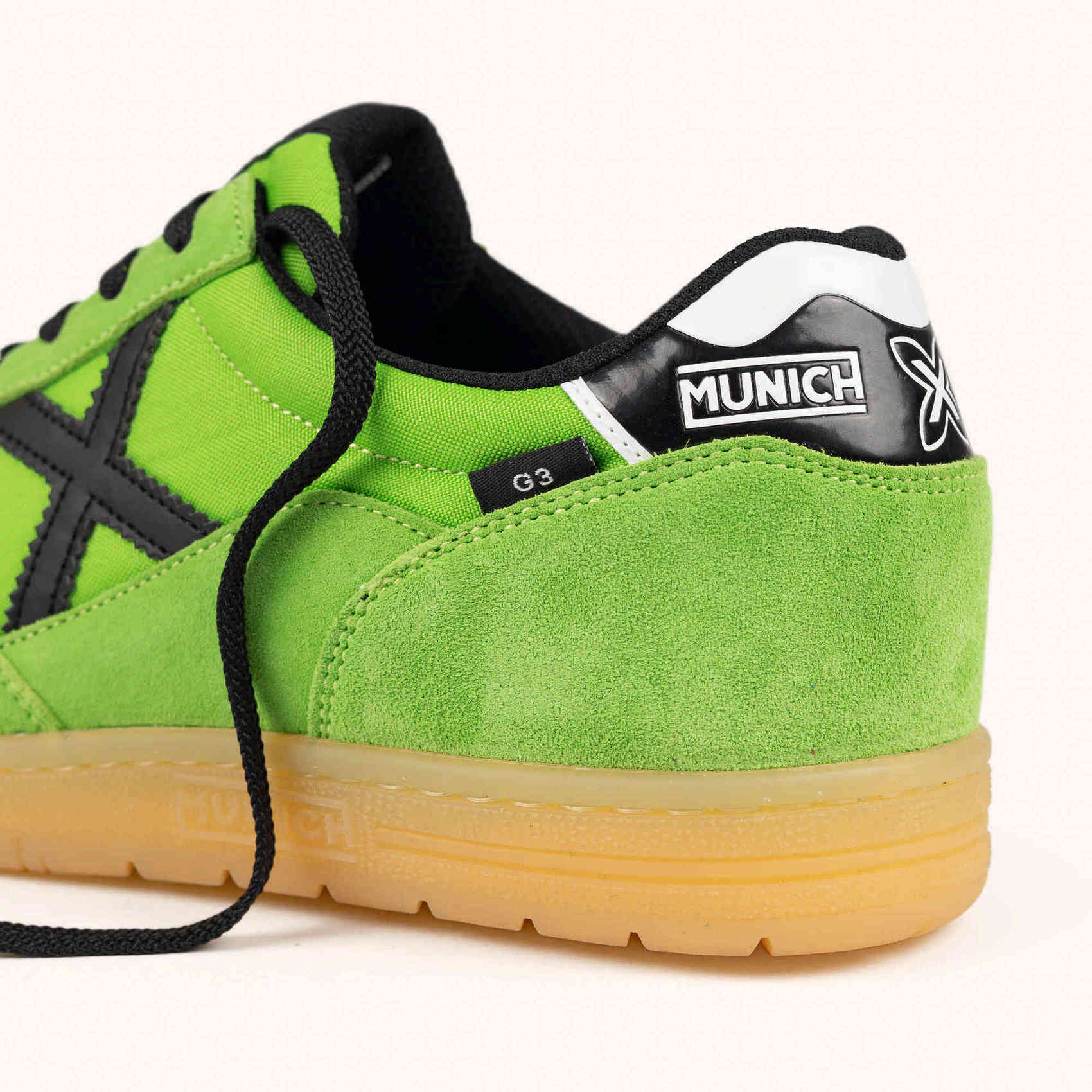 MUNICH G-3 461 Zapatilla de Fútbol Sala en Verde Flúor con Detalles Negros