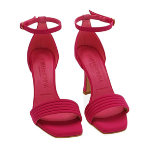 Sandali fucsia in lycra, tacco 10 cm