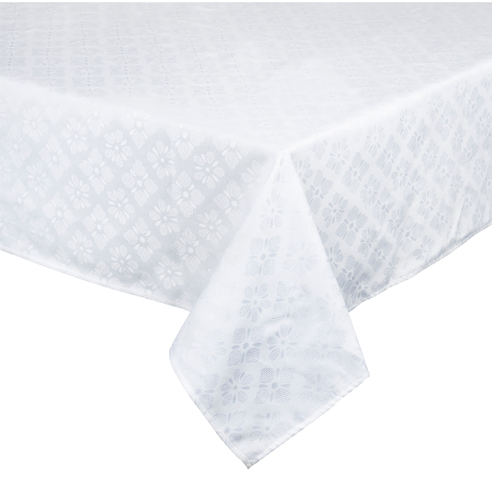 Nappe 140×240 Excelsa – Jacquard, Coton Blanc