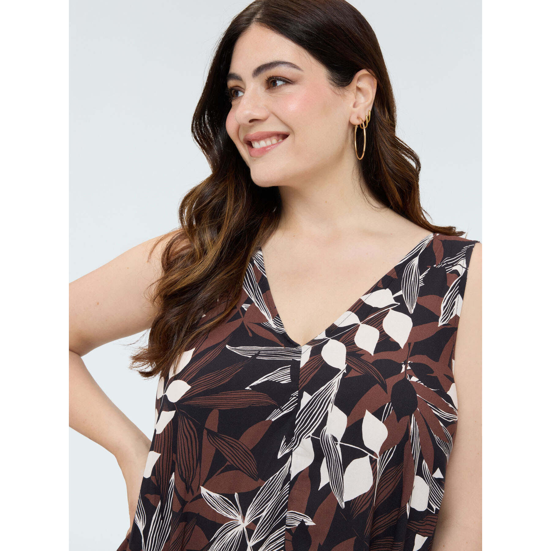 Fiorella Rubino - Vestido modelo Free con estampado - Negro