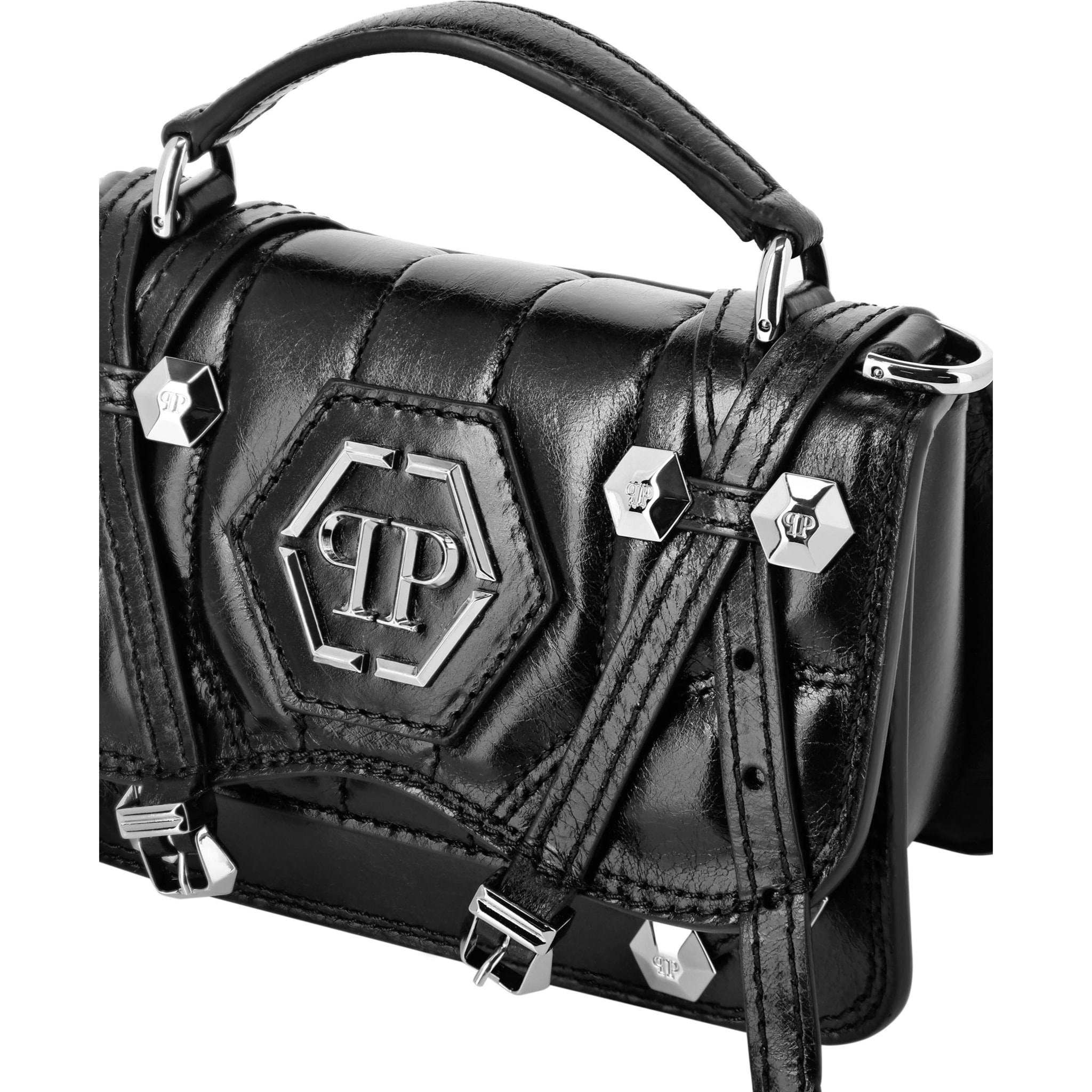 PHILIPP PLEIN Bolsa de asas HEXAGON