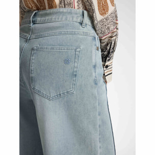 Elena Mirò - Jeans washed wide leg "Mary" - Blu