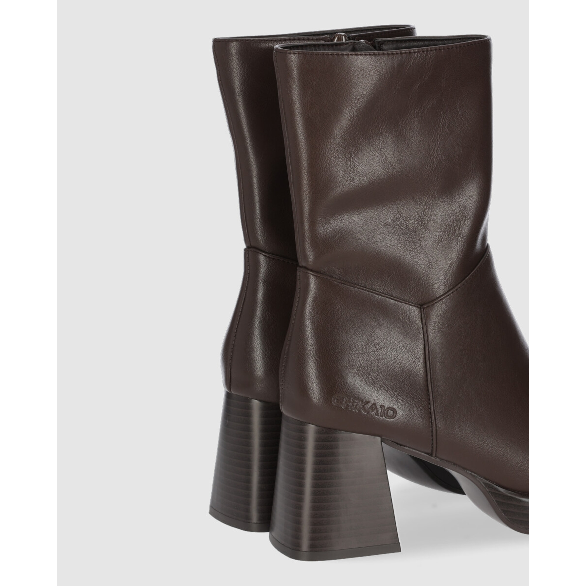 Botines - Marron - Tacón: 9 cm