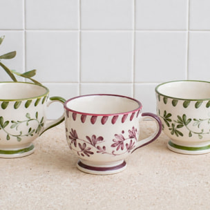 Lot de 6 mugs à pieds, TRATTORIA