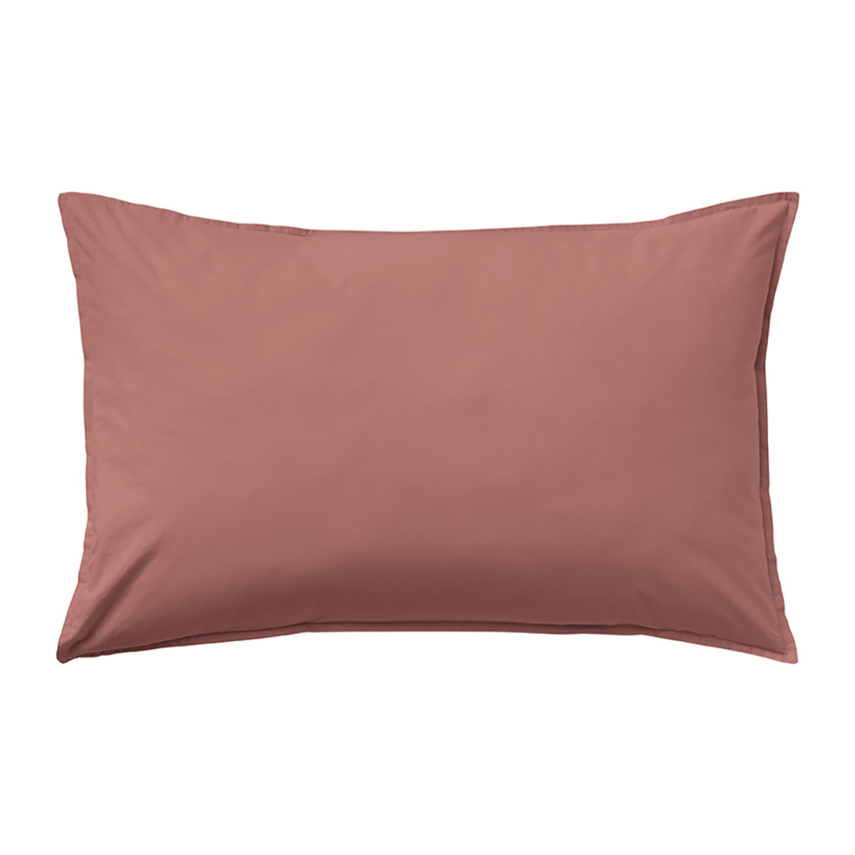 Taie d'oreiller unie en percale de coton lavée, DELICATE