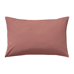 Taie d'oreiller unie en percale de coton lavée, DELICATE