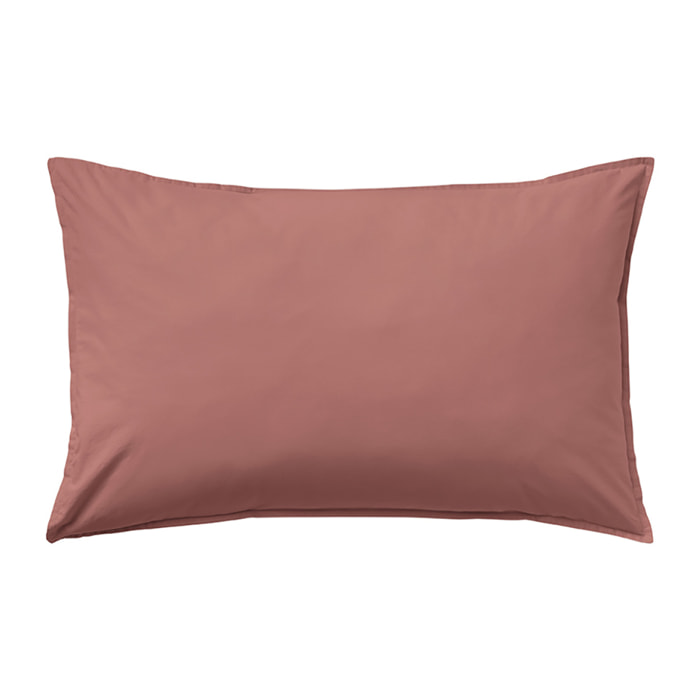 Taie d'oreiller unie en percale de coton lavée, DELICATE