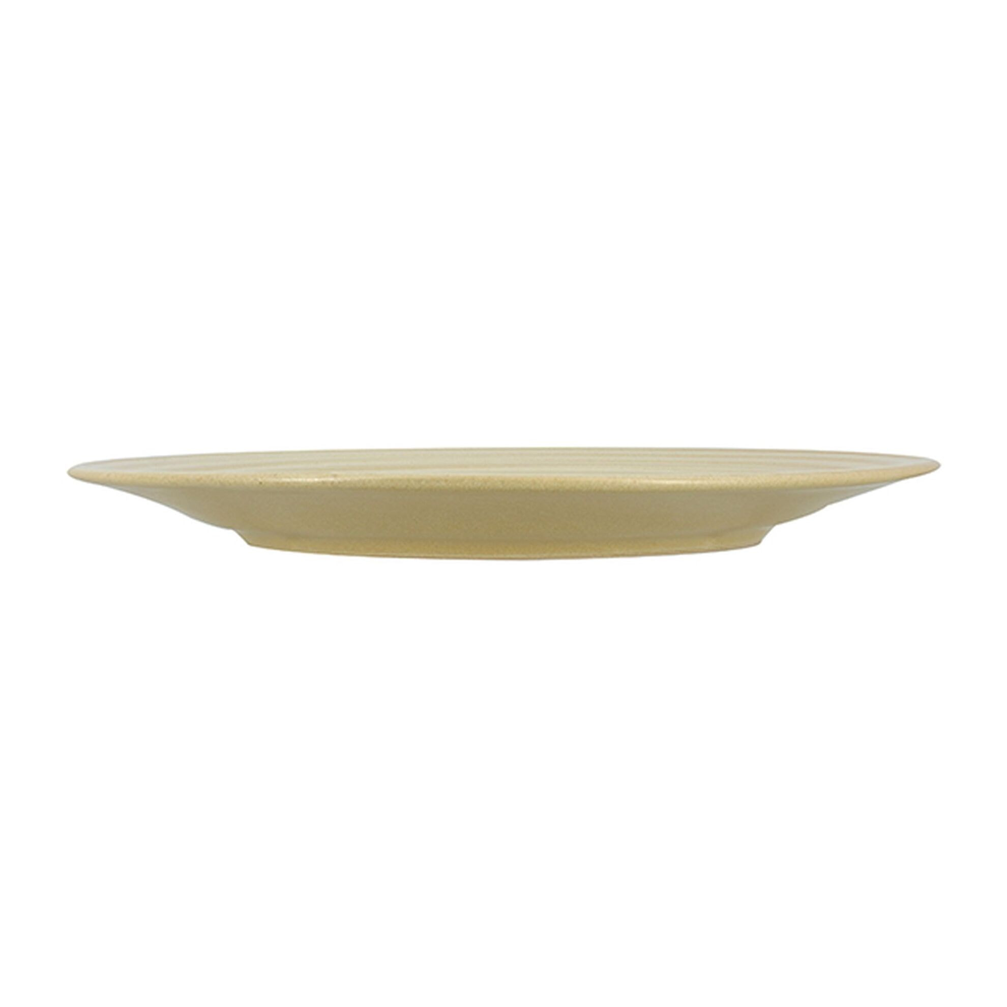 Lot de 6 assiettes plates 27cm en grès jaune TURBOLINO