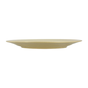 Lot de 6 assiettes plates 27cm en grès jaune TURBOLINO
