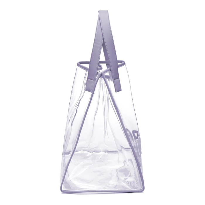 Borse Superga Donna Grigio Transparent Shopping Bag