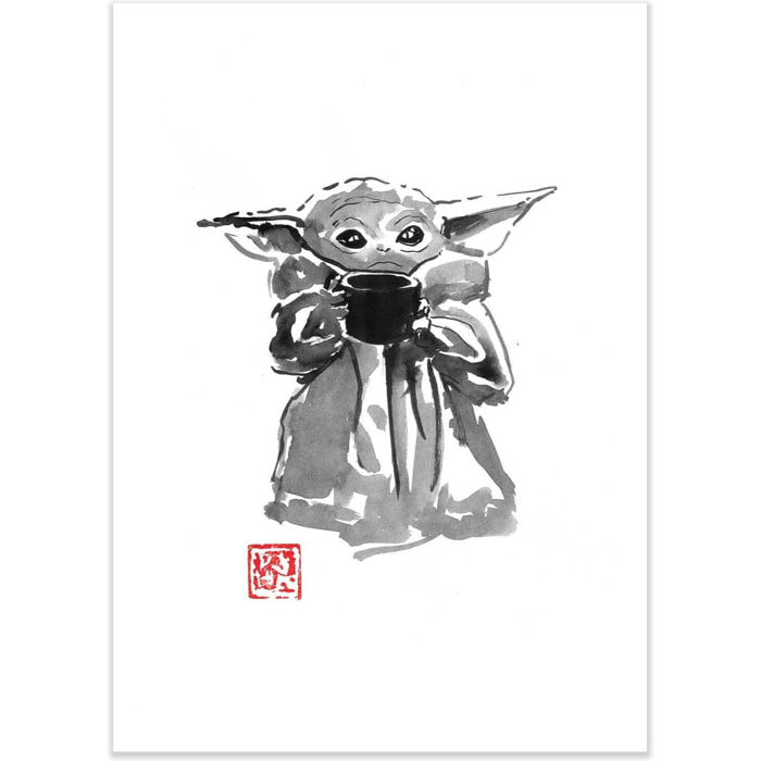 Affiche - Baby Yoda - Pechane Sumie