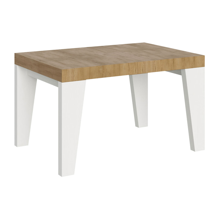 Mesa extensible 90x130/234 cm Naxy Mix tapa Roble Natural patas Fresno Blanco