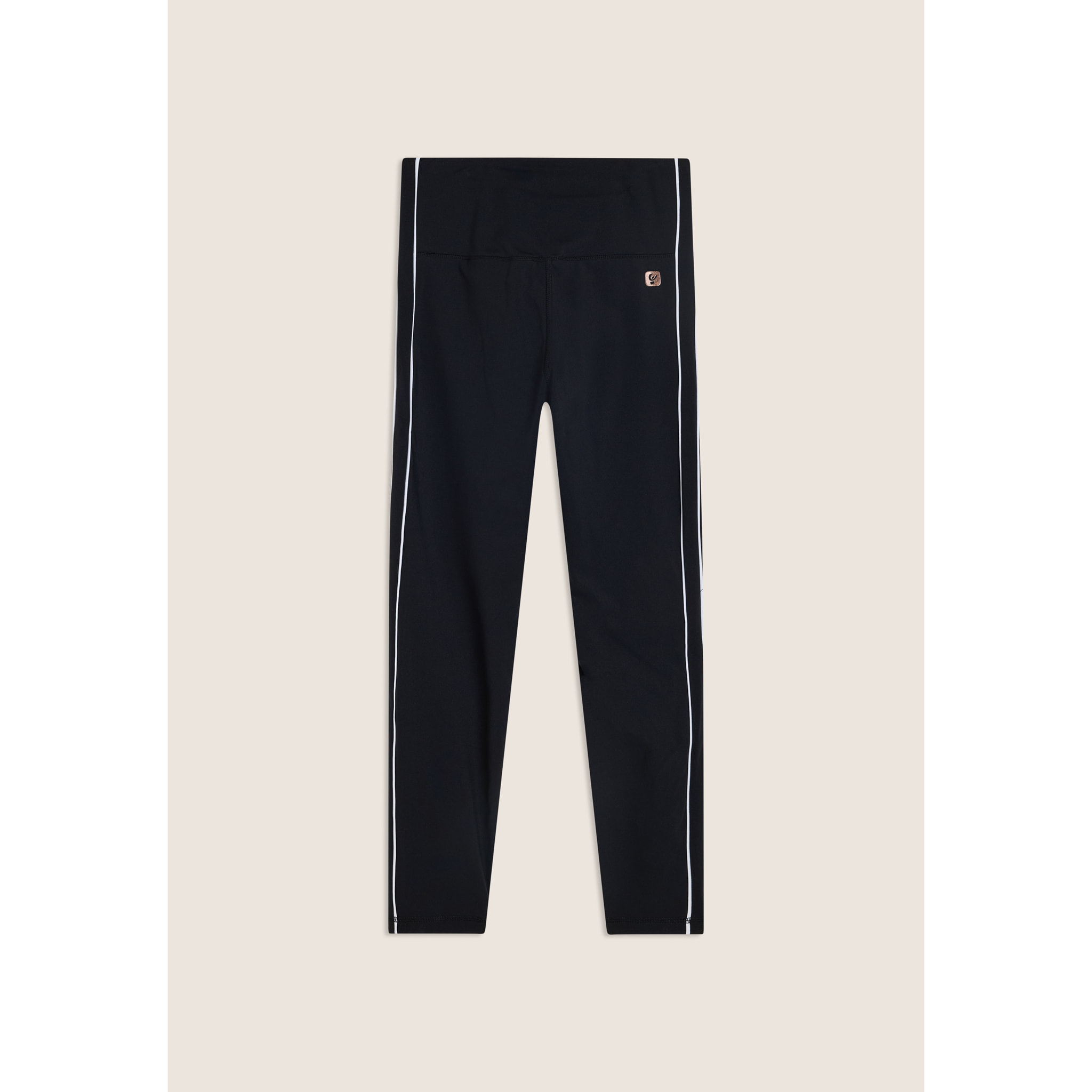 Leggings sport 7/8 vita super alta con profili a contrasto