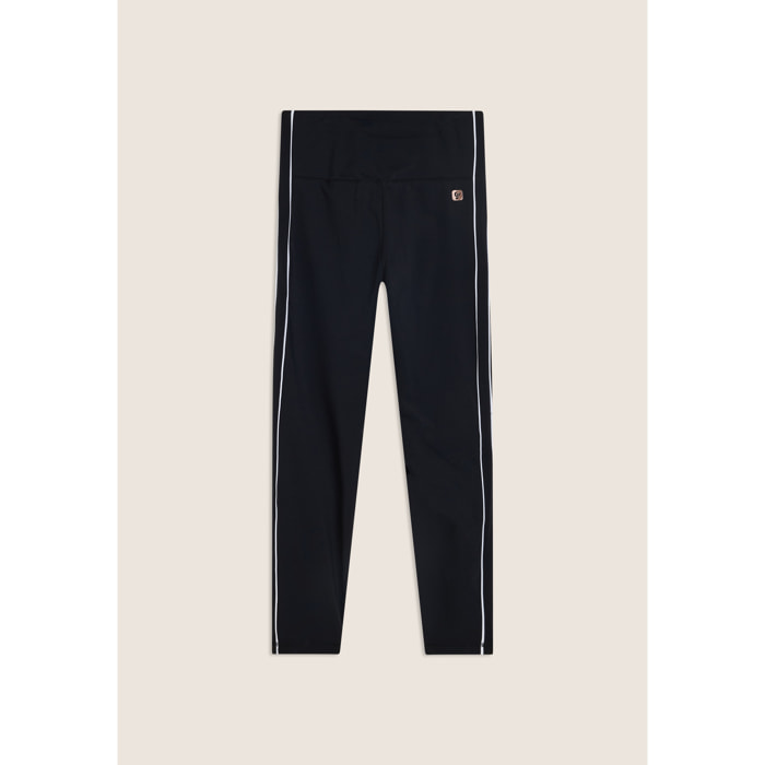 Leggings sport 7/8 vita super alta con profili a contrasto