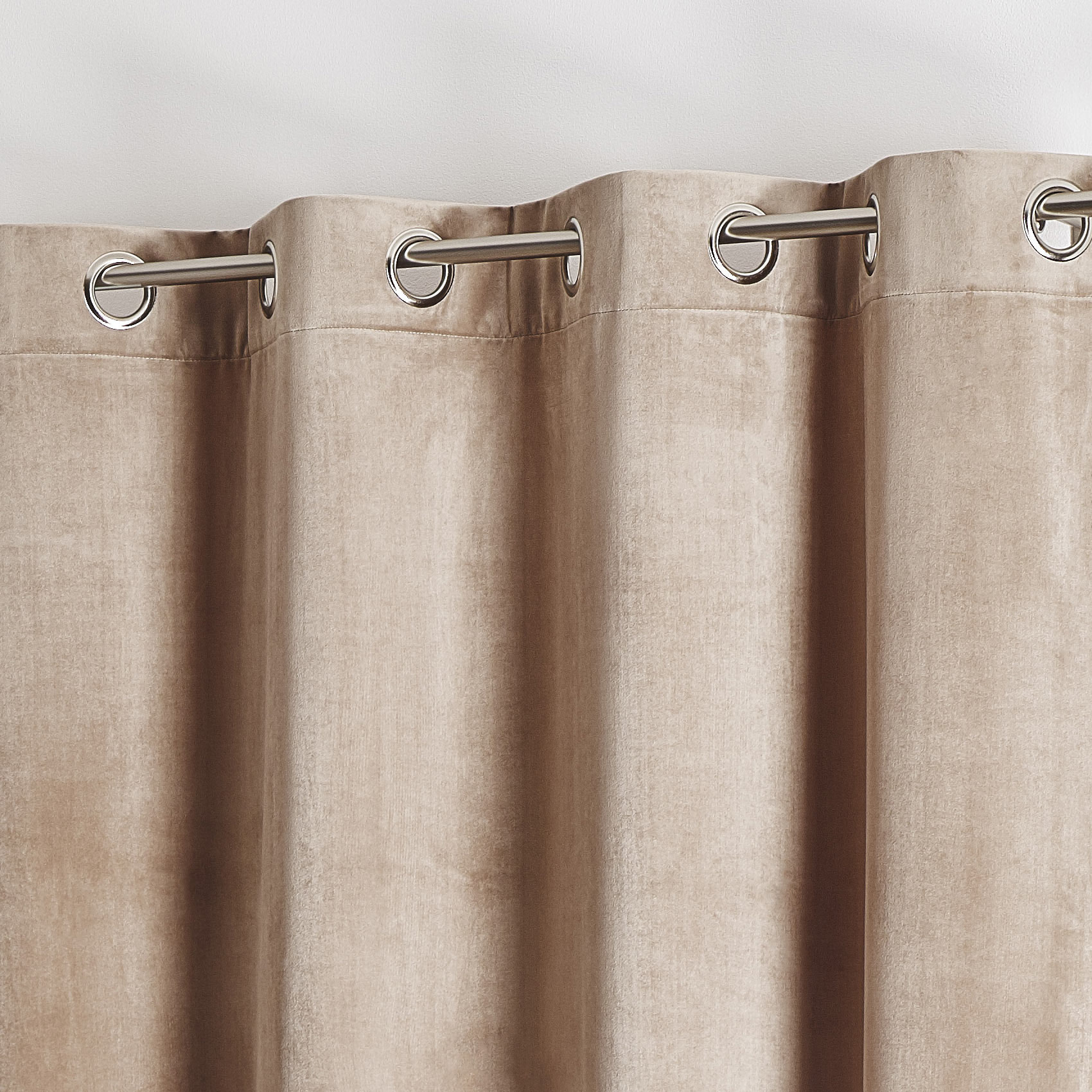 Rideau en velours feutré uni - Lin