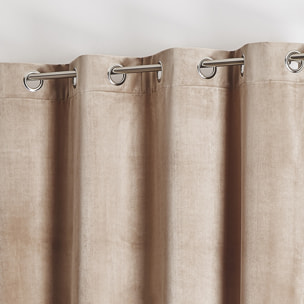 Rideau en velours feutré uni - Lin