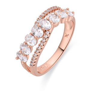 Anillo Erling acabado oro rosa 18k