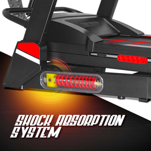 DYNAMIC - Tapis Roulant Elettrico Pieghevole 2200W inclinazione automatica, sospensioni ammortizzate autolubrificazione app system