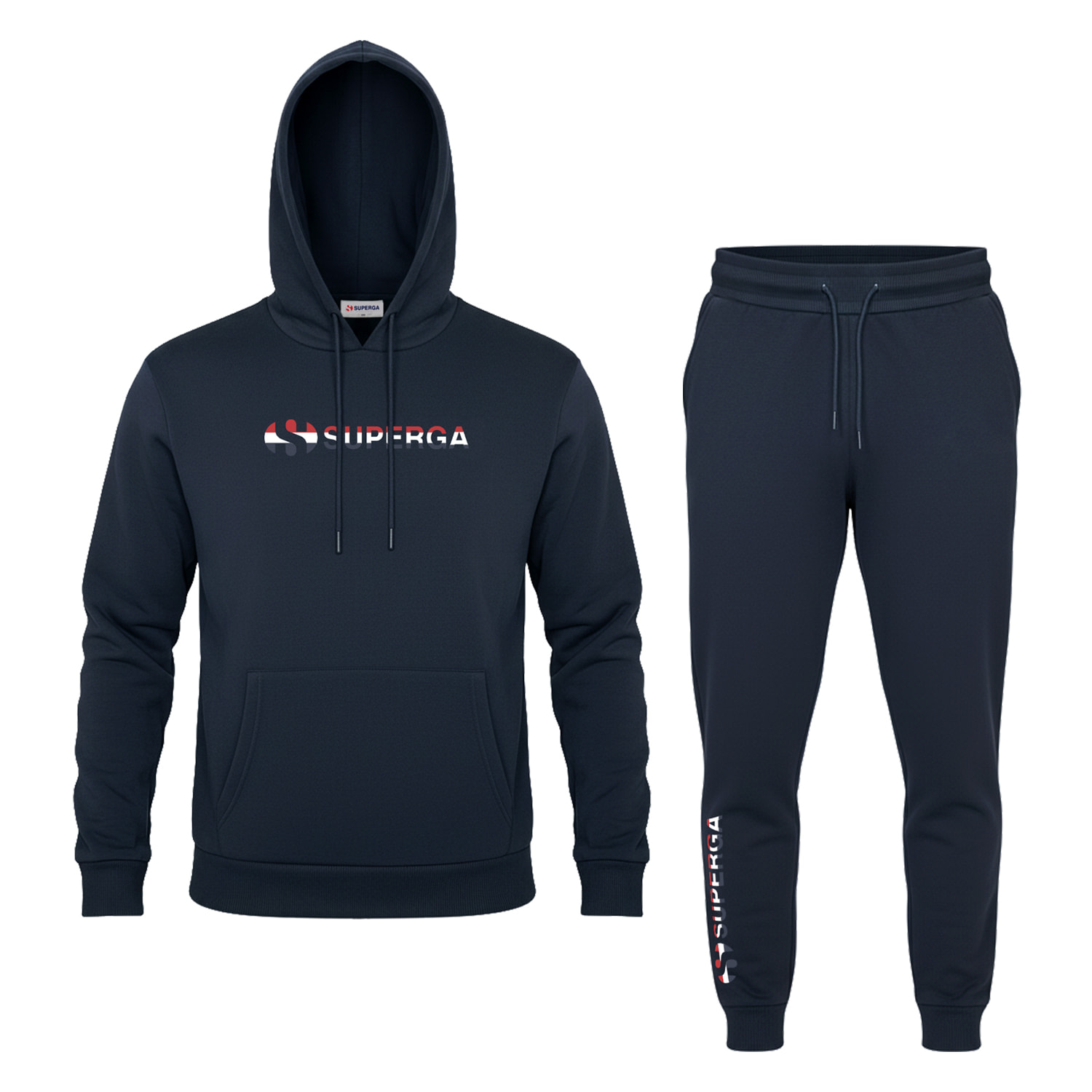 Tuta Uomo SUPERGA Cotone Felpato Cappuccio