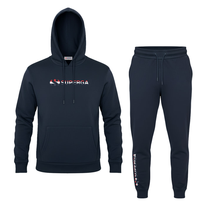 Tuta Uomo SUPERGA Cotone Felpato Cappuccio