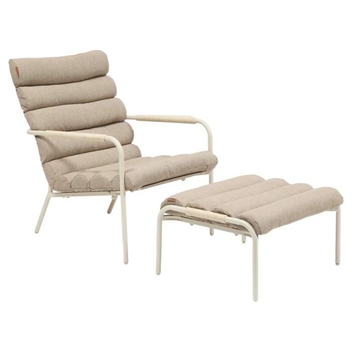 Fauteuil relax de jardin Solani argile