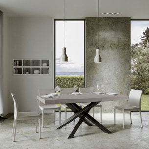 Tavolo allungabile 90x180/440 cm Volantis cashmere gambe antracite