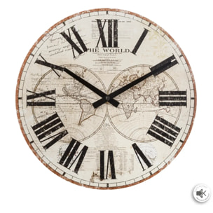 Horloge - bois - D28 cm