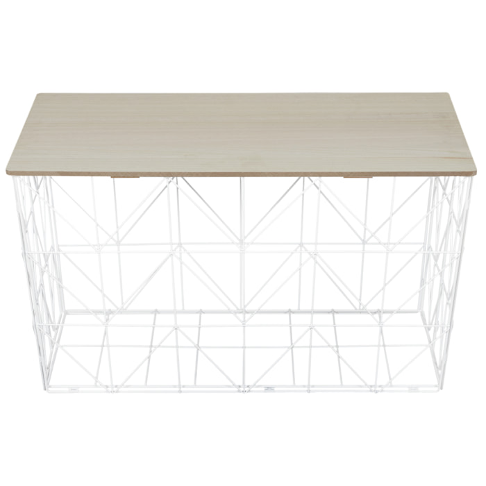 Table Pliable Filaire Blanc